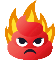 Flaming Pile Of Poo Sticker - Flaming Pile Of Poo Joypixels Stickers