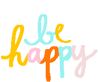 Be Happy Pastel Colors Sticker - Be Happy Pastel Colors Stickers