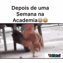 Academia Valtatui After A Week At The Gym GIF - Academia Valtatui After A Week At The Gym Chicken GIFs