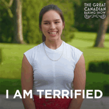 I Am Terrified Aimee Decruyenaere GIF - I Am Terrified Aimee Decruyenaere The Great Canadian Baking Show GIFs