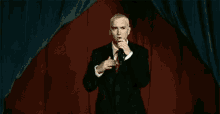 Eminem Rapping In Suit GIF - Eminem Marshallmathers Slimshady GIFs