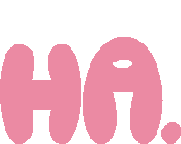 Ha Ha With A Period In Pink Bubble Letters Sticker - Ha Ha With A Period In Pink Bubble Letters Very Funny Stickers