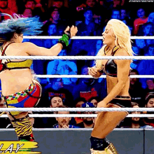 asuka roundhouse kick mandy rose ouch wwe