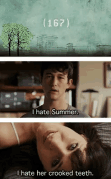 500days of summer i hate summer crooked teeth chuckle 500days of summer i hate summer crooked teeth chuckle