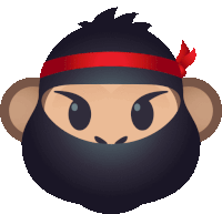 Ninja Monkey Joypixels Sticker - Ninja Monkey Monkey Joypixels Stickers