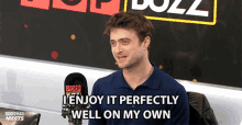 I Enjoy It Perfectly Well On My Own Daniel Radcliffe GIF - I Enjoy It Perfectly Well On My Own Daniel Radcliffe Popbuzz GIFs