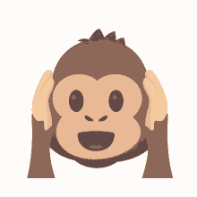 hear no evil monkey joypixels brown monkey hear not disbelief