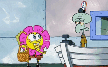 Trying To Cheer Up A Friend GIF - Squidward Spongebob Cheer Up GIFs