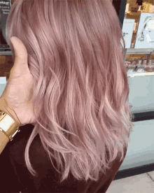 Colored Muave Pink Hair GIF - Colored Hair Pink Metallic GIFs