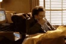 West Wing Lyman GIF - West Wing Lyman Hang Over GIFs
