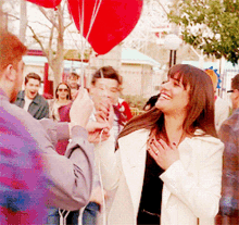 Glee Rachel Berry GIF - Glee Rachel Berry Balloon GIFs