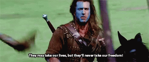 Battle Cries GIF - Brave Heart Mel Gibson William Wallas - Discover & Share  GIFs