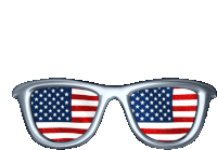 Sunglasses American Flag Sticker - Sunglasses American Flag Usa Stickers