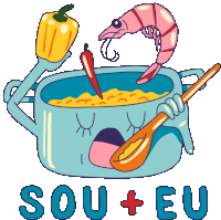 Seafood Stew Says Love Myself In Portuguese Sticker - Fullof Emotion Google Stickers