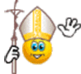 Papa Pope Emoji Sticker - Papa Pope Emoji Waving Stickers