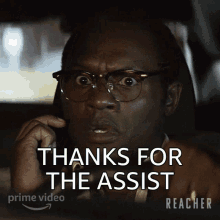 Thanks For The Assist Oscar Finlay GIF - Thanks For The Assist Oscar Finlay Reacher GIFs