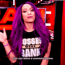 Sasha Banks You Can Leave A Comment Below GIF - Sasha Banks You Can Leave A Comment Below Leave A Comment GIFs