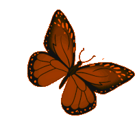 Butterfly Orange Sticker - Butterfly Orange Monarch Stickers