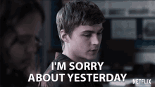 Im Sorry About Yesterday Alex Standall GIF - Im Sorry About Yesterday Alex Standall Miles Heizer GIFs