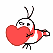 in love heart arrow i love you shy shrimp