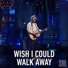 Wish I Could Walk Away Ed Sheeran GIF - Wish I Could Walk Away Ed Sheeran Saturday Night Live GIFs