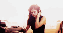 Listening To Music GIF - Listening To Music Selena Gomez GIFs