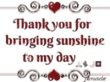 Thank You For Bringing Sunshine To My Day Heart GIF - Thank You For Bringing Sunshine To My Day Heart Love GIFs