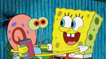 Spongebob Hugging Gary GIF - Spongebob Squarepants Nickelodeon GIFs