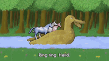 You Have A Bad Connection! GIF - Charlietheunicorn Duck Ringring GIFs