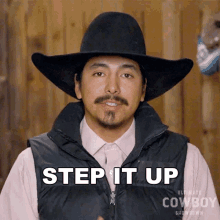 step it up stephen yellowtail ultimate cowboy showdown exert more effort go all out