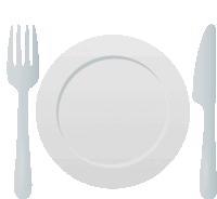 Fork And Knife With Plate Food Sticker - Fork And Knife With Plate Food Joypixels Stickers