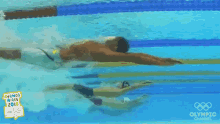 swimming pool competition under water athlete