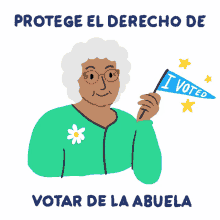 protege el derecho de votar de la abuela grandma protect grandma senior citizen nc