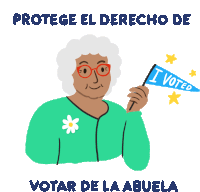 Protege El Derecho De Votar De La Abuela Grandma Sticker - Protege El Derecho De Votar De La Abuela Grandma Protect Grandma Stickers