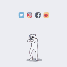 けたたましく動くクマ Sns インスタ　ツイッター　フェイスブック GIF - Social Media Sns Twitter GIFs