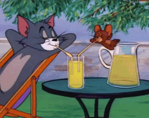 Tom en Jerry Limonade GIF - Tom en Jerry Limonade drinken GIFs