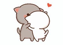 peachcat cat cute love kiss