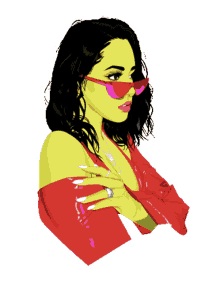 becky g mike tower transparent glasses green