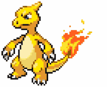 shiny charmeleon pokemon fire flames