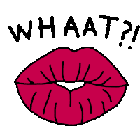 Lips Mouth Sticker - Lips Mouth Whaat Stickers