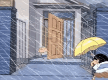 shin chan anime japanese kid rain