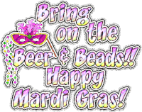 Beads Beer And Beads Sticker - Beads Beer And Beads Mardi Gras Stickers
