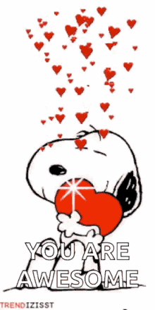 You Are Awesome Snoopy GIF - You Are Awesome Snoopy Love GIFs