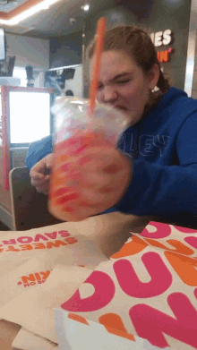 Icky Dunkin Donuts GIF - Icky Dunkin Donuts Drink GIFs