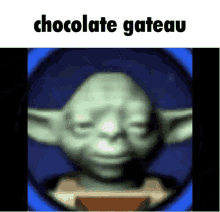 Chocolate Gateau Yoda GIF - Chocolate Gateau Yoda Lego GIFs