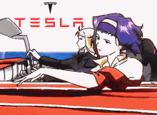 Tesla Nio Alfen Electric Vehicle Anime GIF - Tesla Nio Alfen Electric Vehicle Anime Alfen Electric Vehicle GIFs