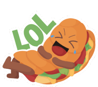 Food Laughing Sticker - Food Laughing Bitcoin Stickers