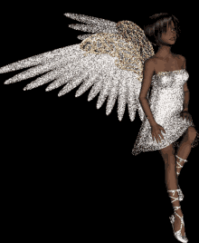 Angel Black GIF - Angel Black Glitter GIFs