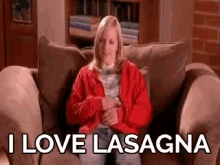 Anna Faris I Love Lasagna GIF - Anna Faris I Love Lasagna Happy Lasagna Day GIFs