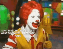 Funny Scary Clown GIF - Funny Scary Clown Dont Hide Children GIFs